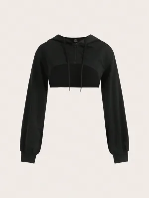 Sudadera Crop con Capucha y Cremallera - Cherry Vibes CR