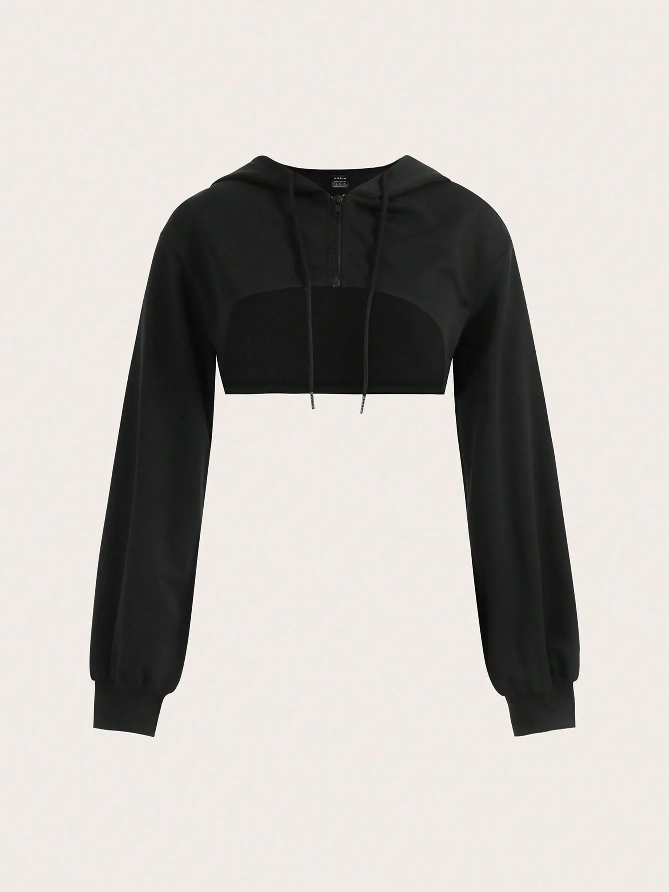 Sudadera Crop con Capucha y Cremallera - Cherry Vibes CR