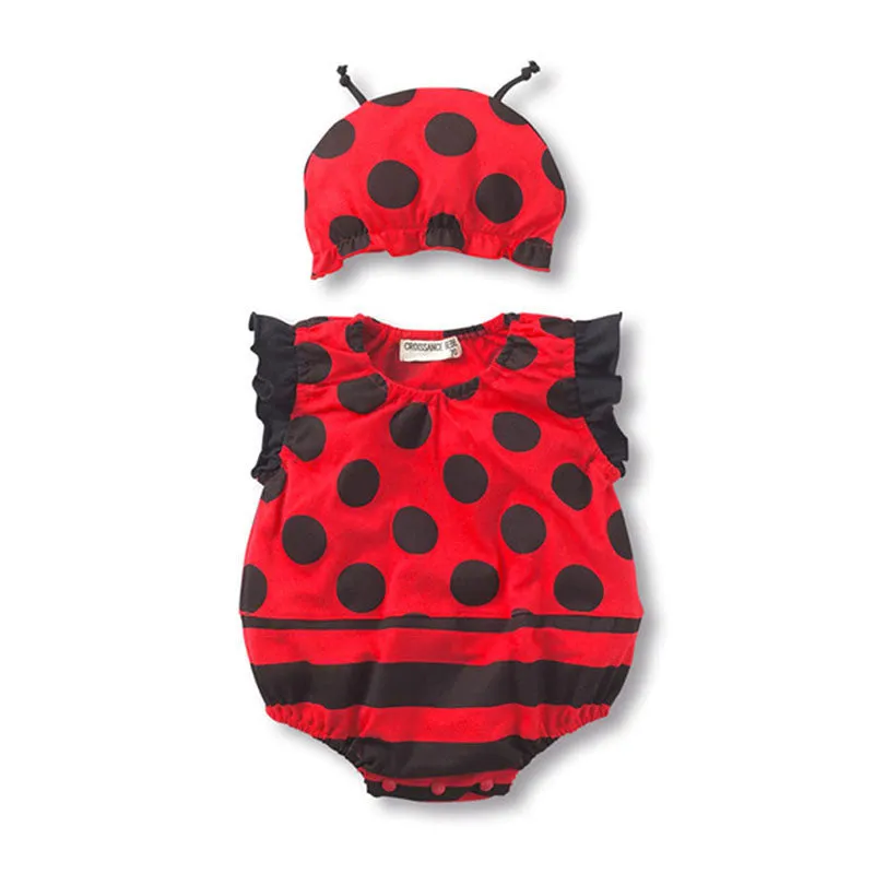 Summer born Sleeveless Baby Girls Jumpsuits Clothing Sets (Romper Hat 2 pcs) Infant Baby Boys Clothes Babies Rompers
