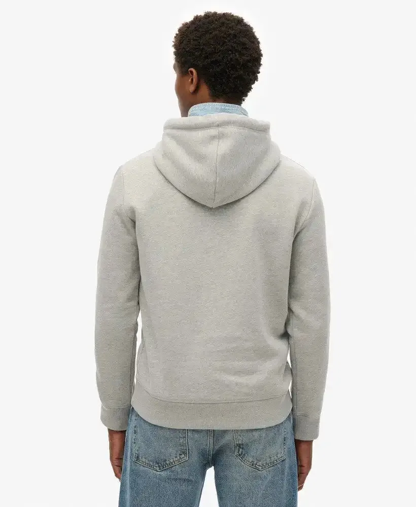 Superdry Mens VL Heritage Relaxed Hoodie College Grey Marl