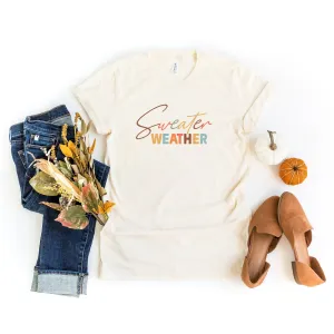 Sweater Weather Colorful | Short Sleeve Crew Neck