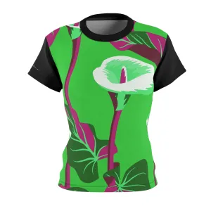 T-Shirt, Black-Green Garden