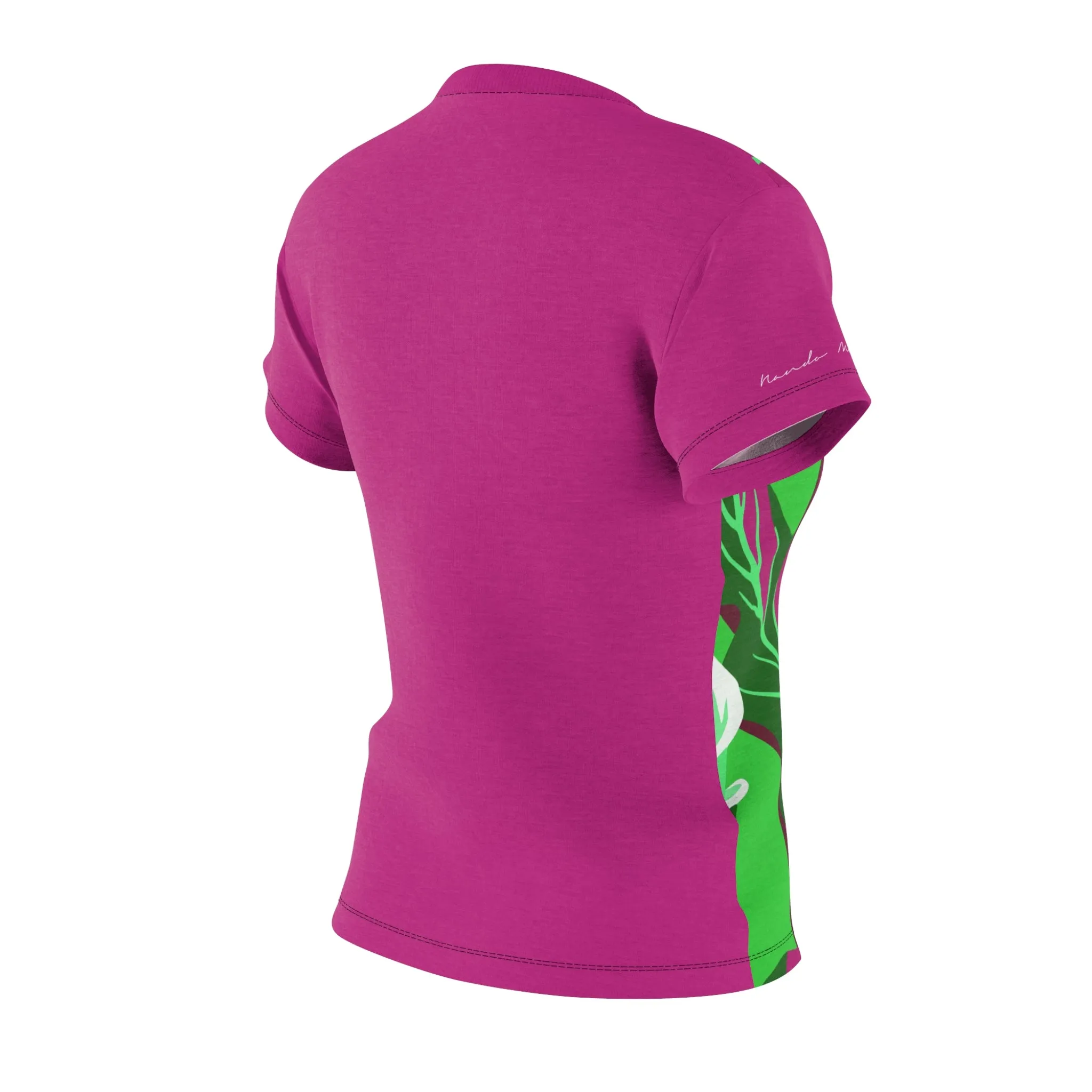 T-Shirt, Dark Pink Garden