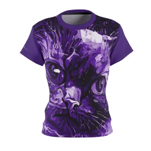 T-Shirt, Dark Purple Kitty