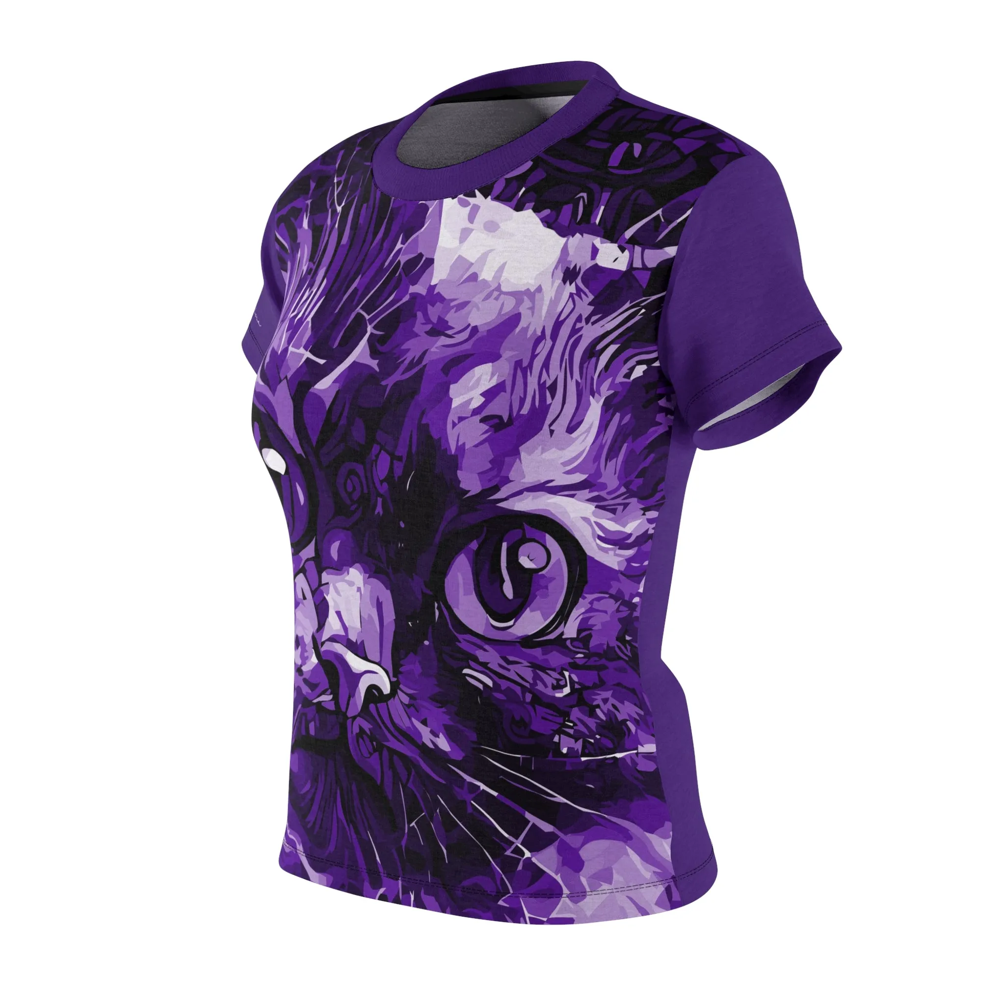 T-Shirt, Dark Purple Kitty