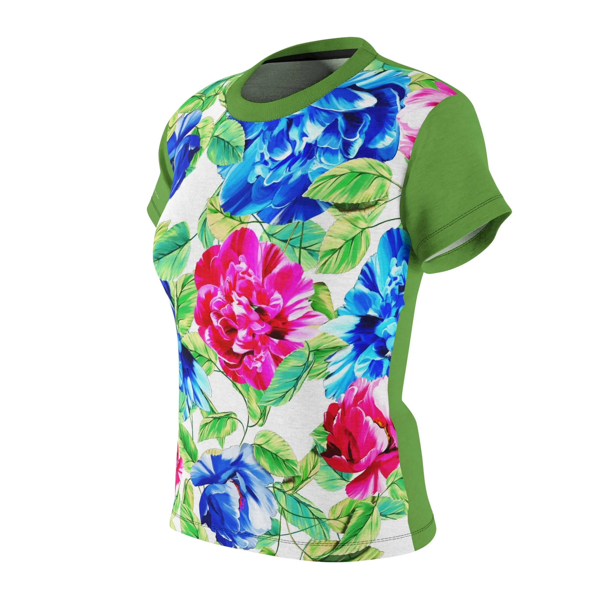T-Shirt, Green Floral Look