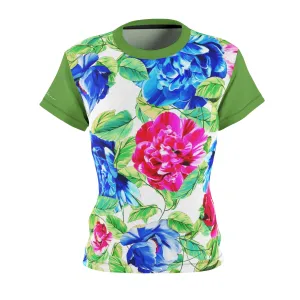 T-Shirt, Green Floral Look