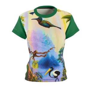 T-Shirt, Green Tropical Bird Paradise