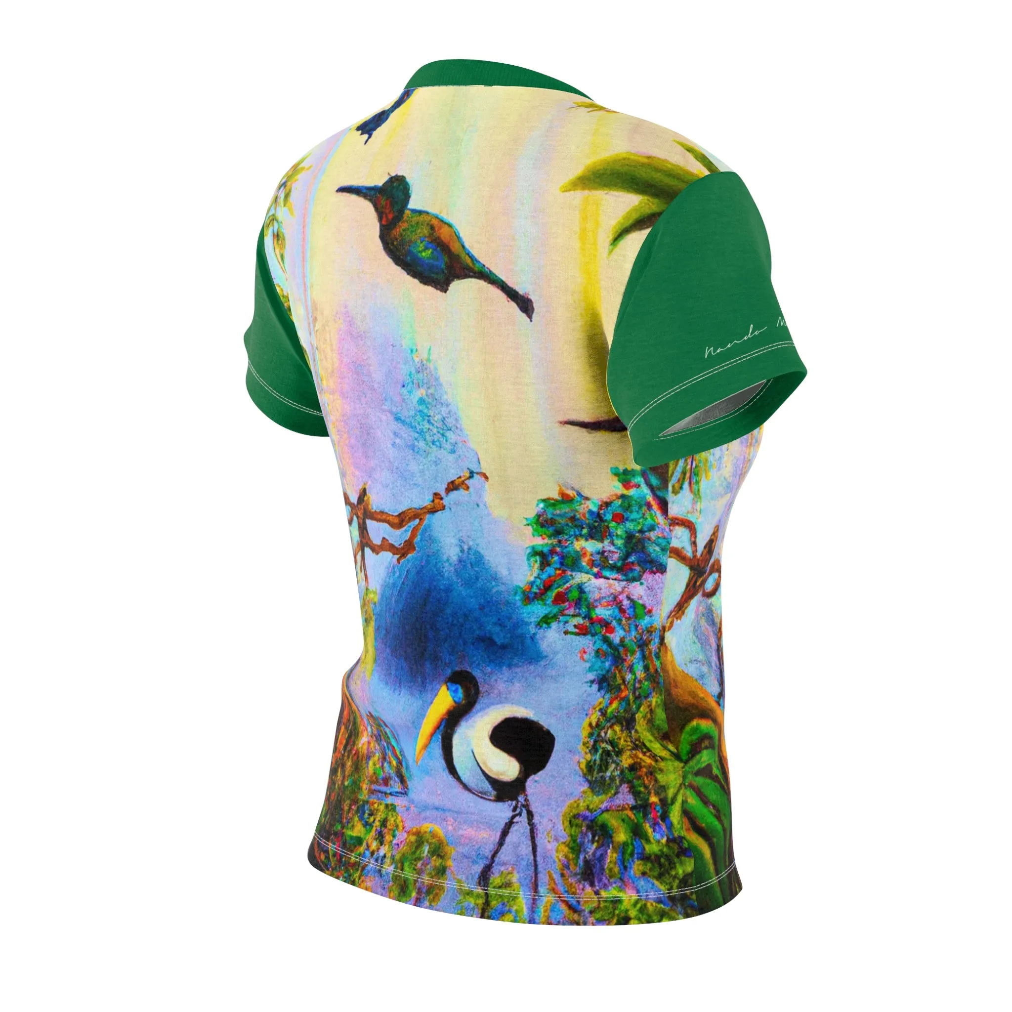 T-Shirt, Green Tropical Bird Paradise