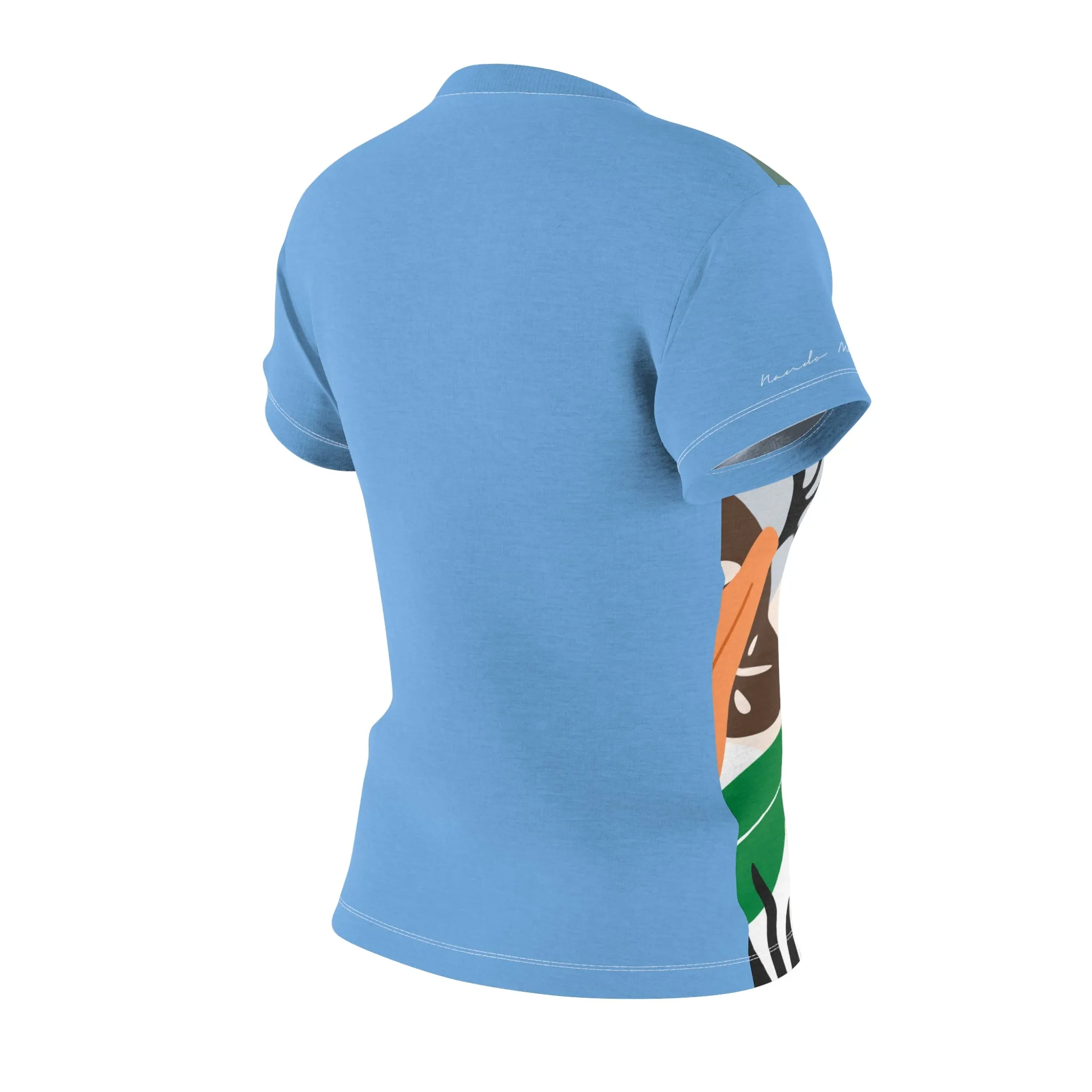 T-Shirt, Light Blue Foliage