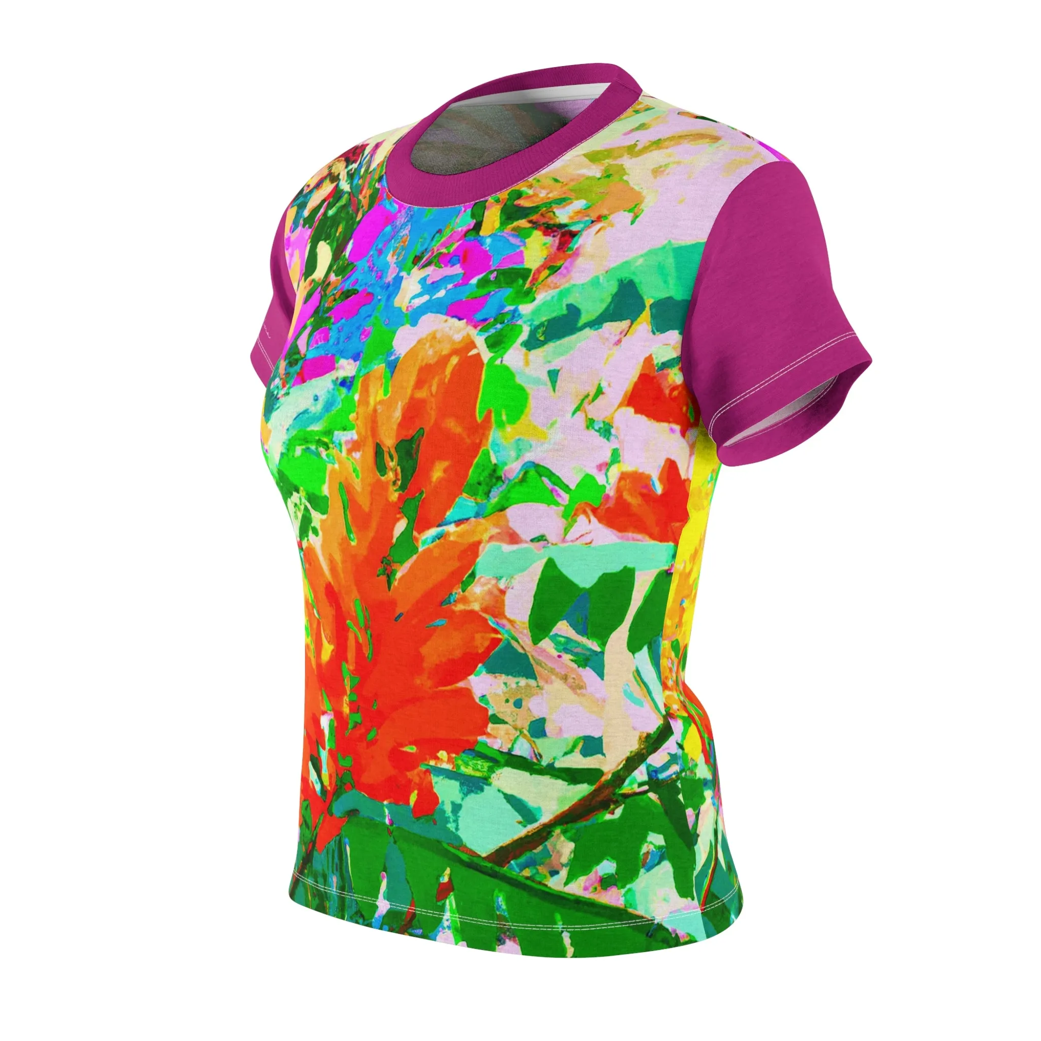 T-Shirt, Pink Warhol Garden