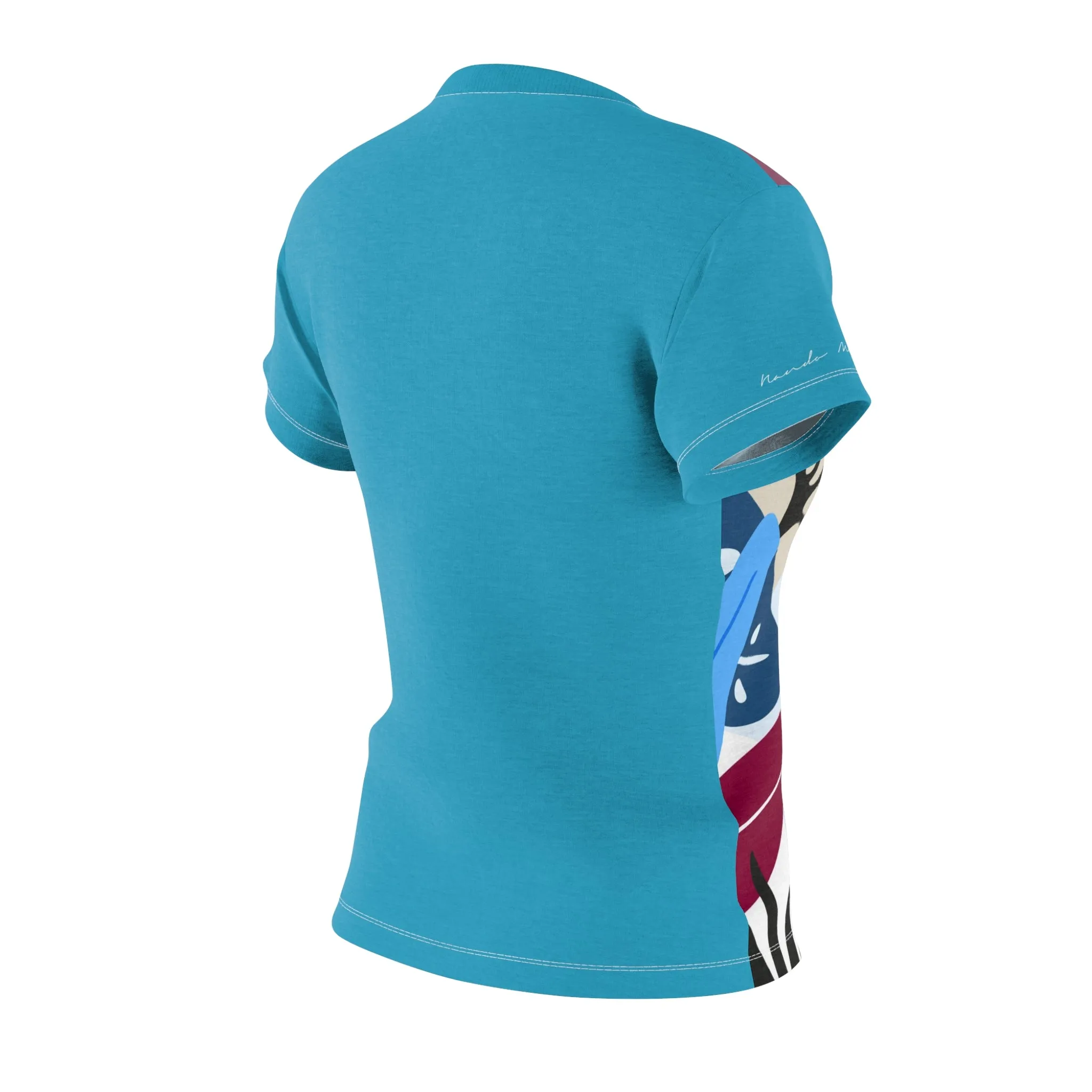 T-Shirt, Turquoise Foliage
