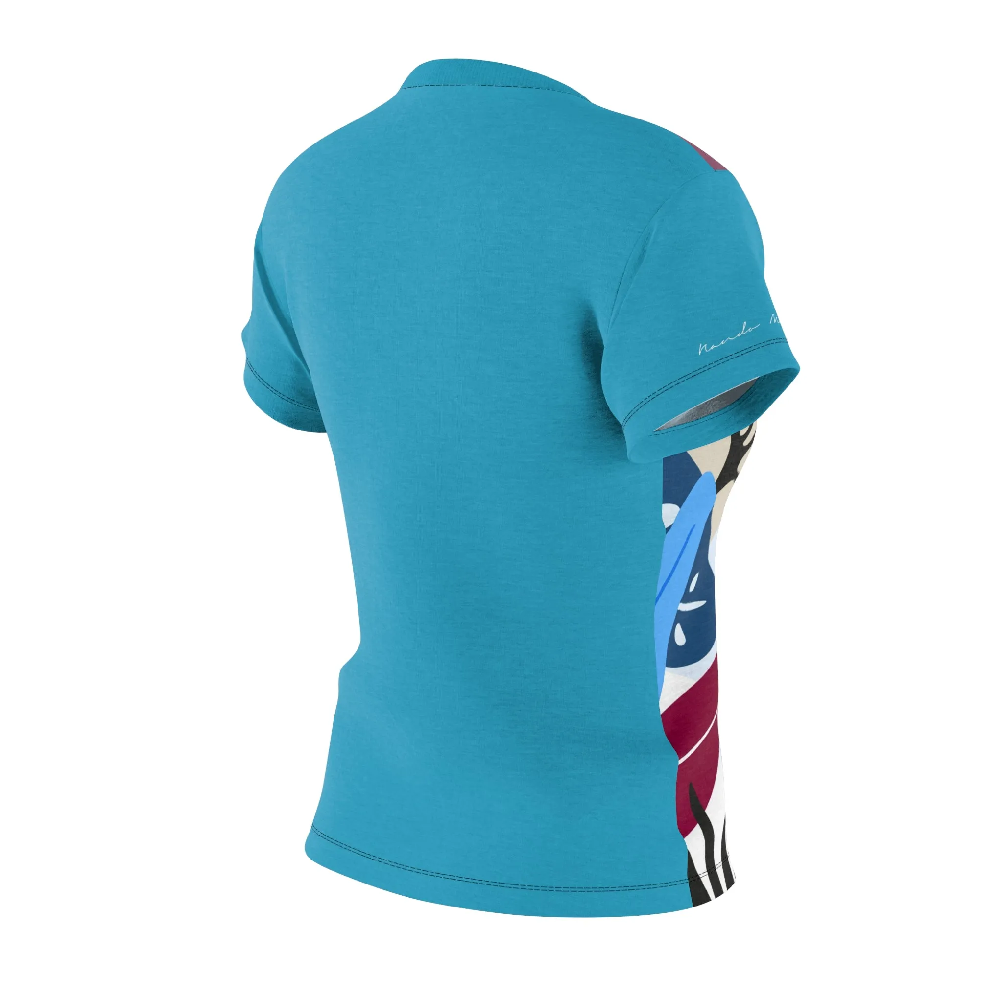 T-Shirt, Turquoise Foliage