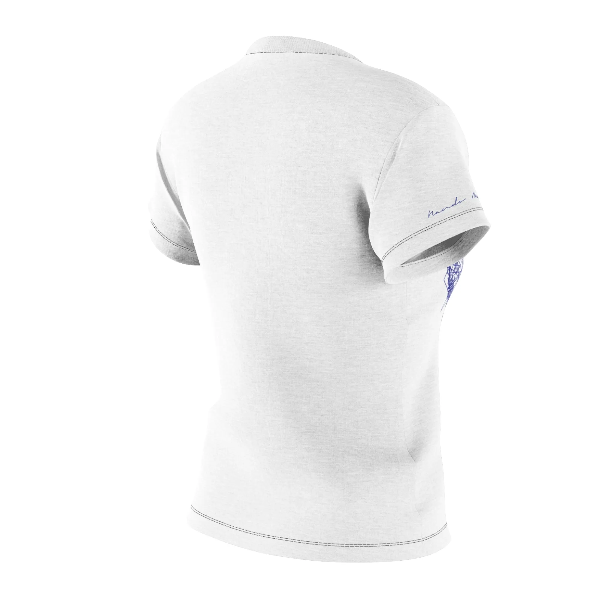 T-Shirt, White-Blue African Queen