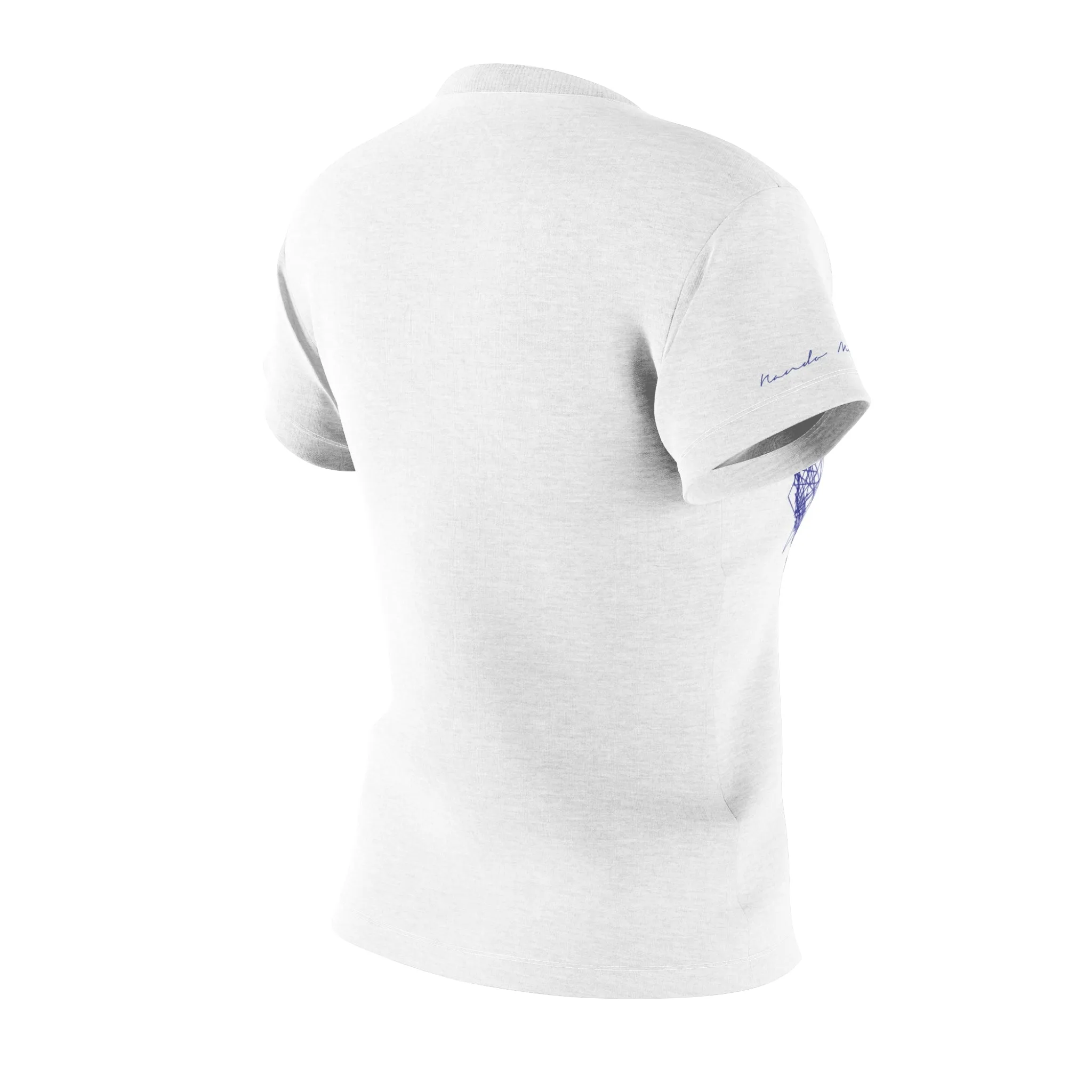 T-Shirt, White-Blue African Queen