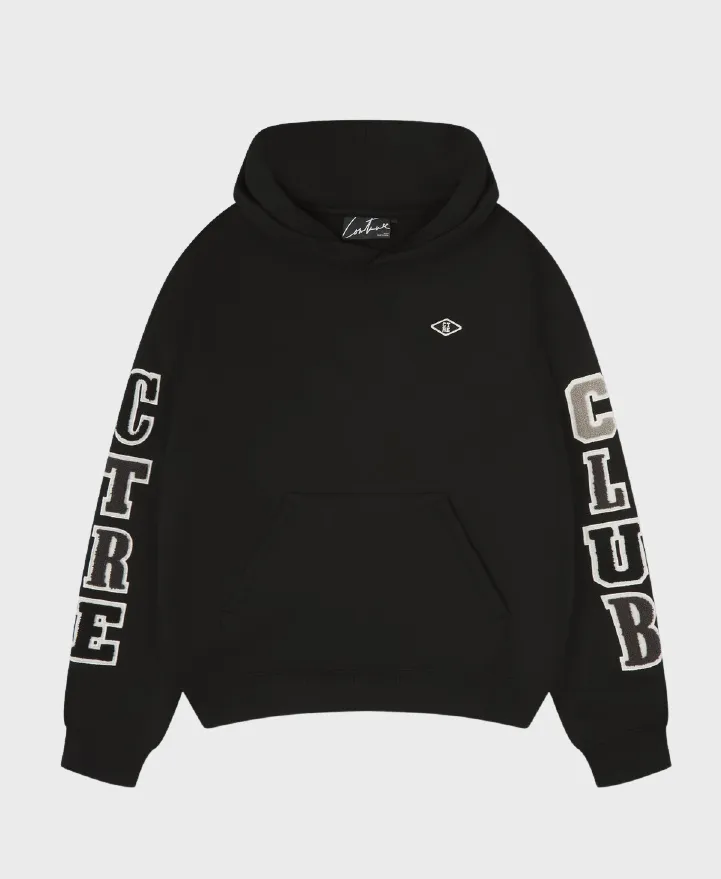The Couture Club Multibadge Chenille Hoodie Black