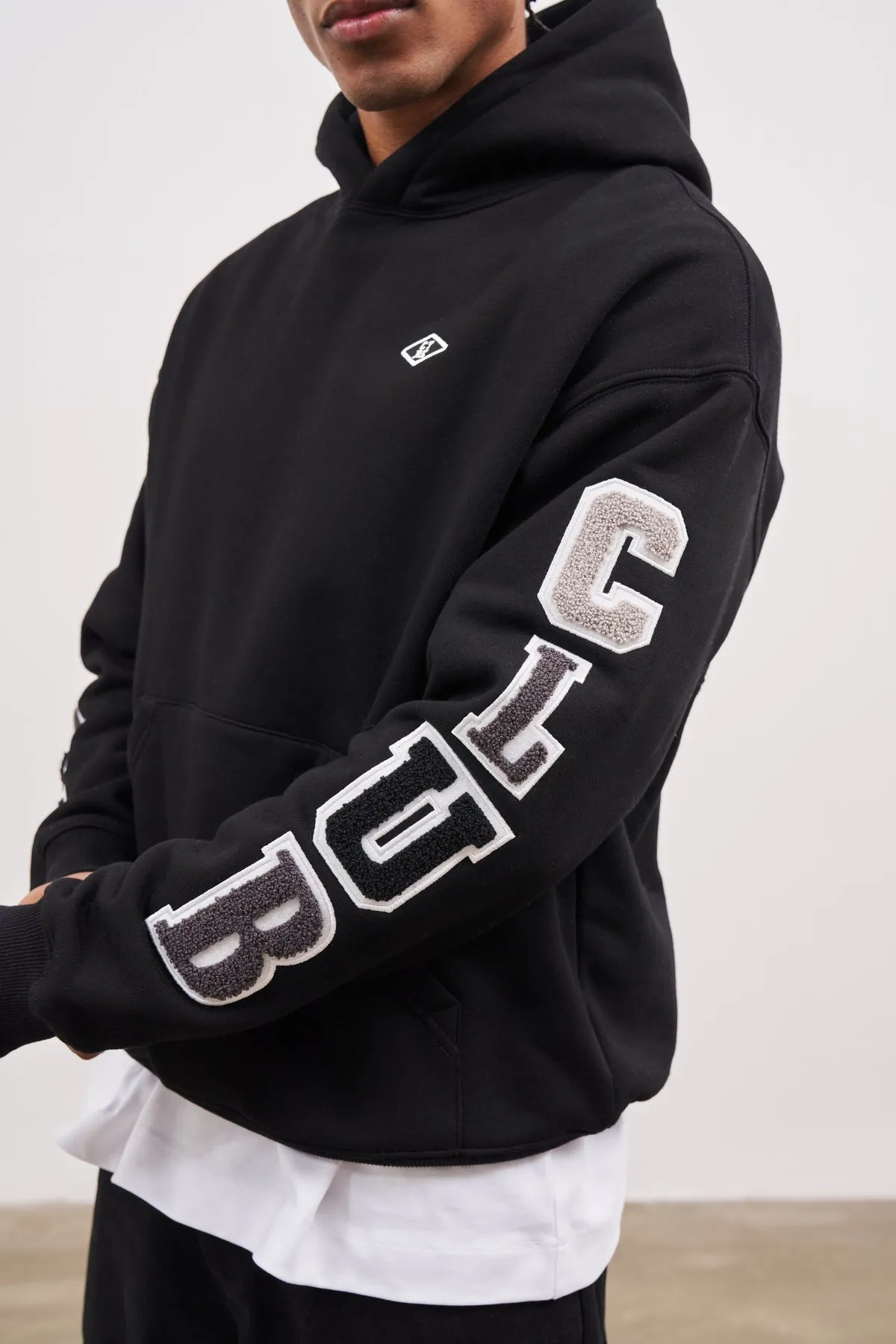 The Couture Club Multibadge Chenille Hoodie Black