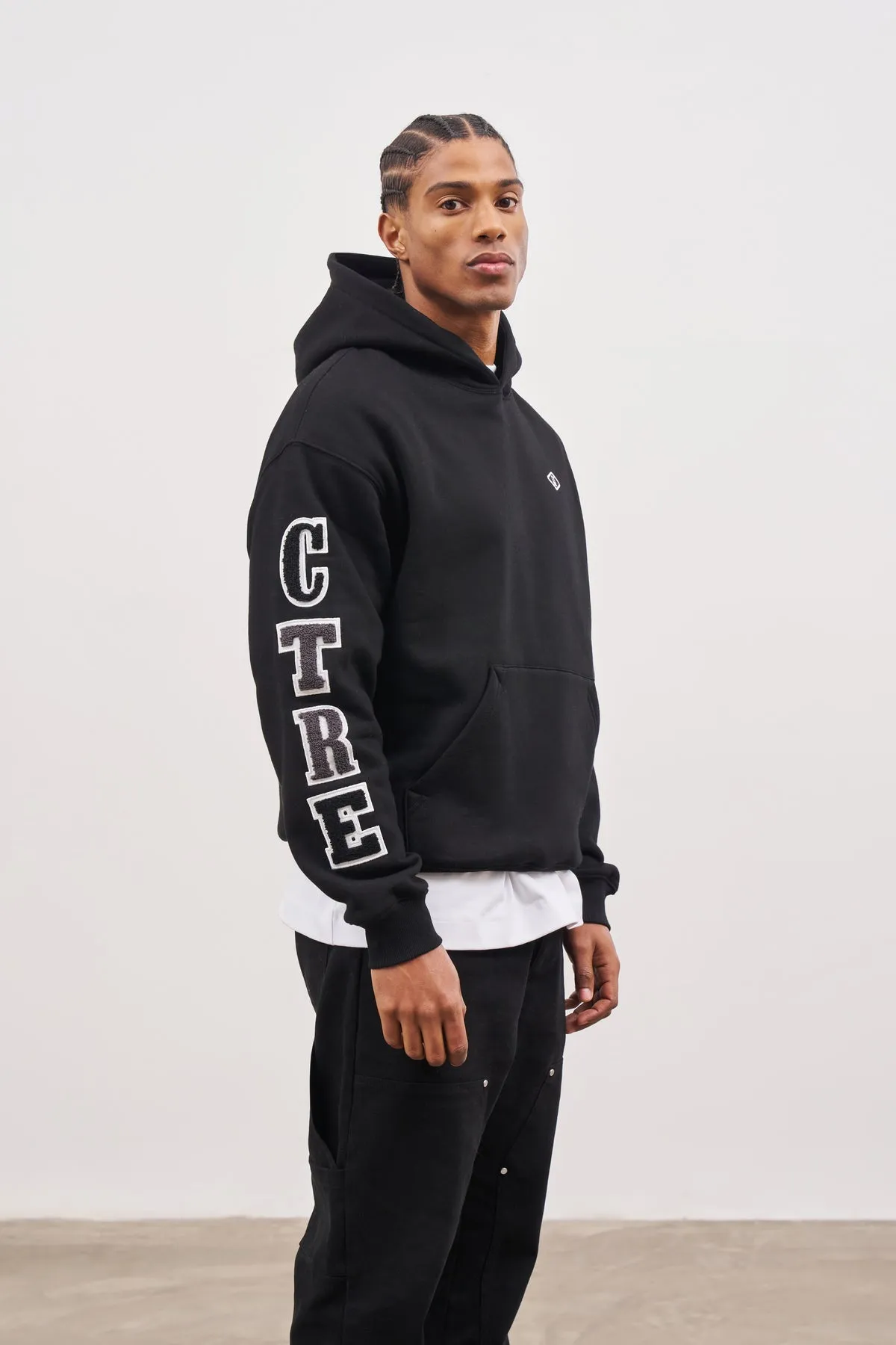 The Couture Club Multibadge Chenille Hoodie Black