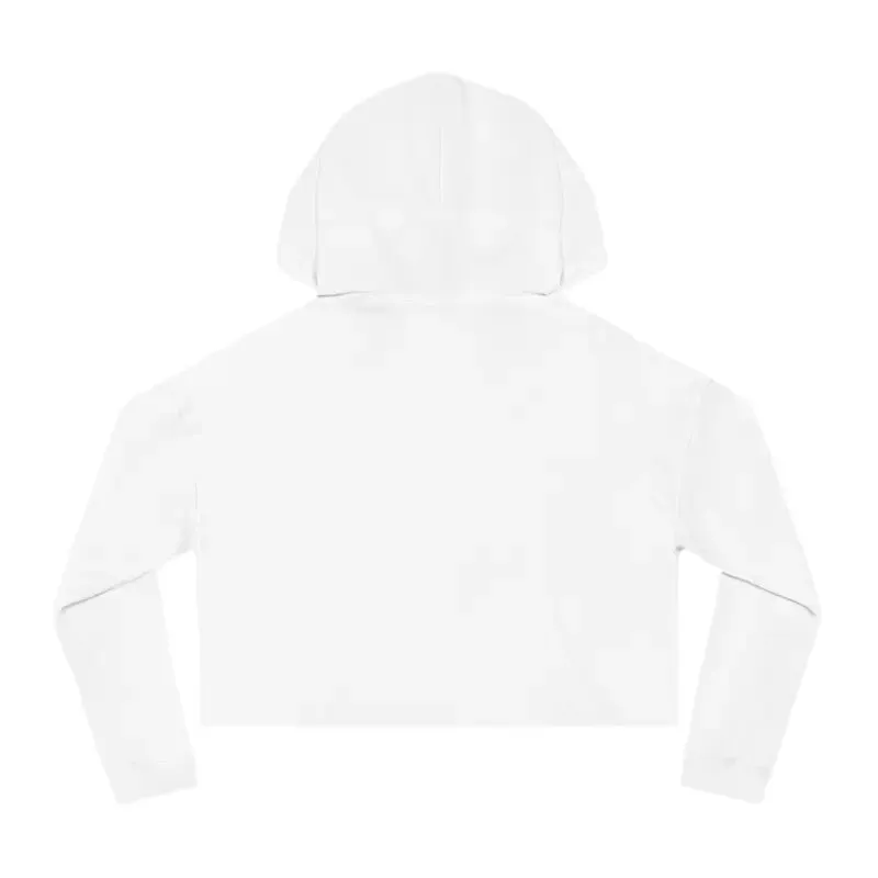 Trendy Womens Cropped Hooded Sweatshirt Floral Hearts