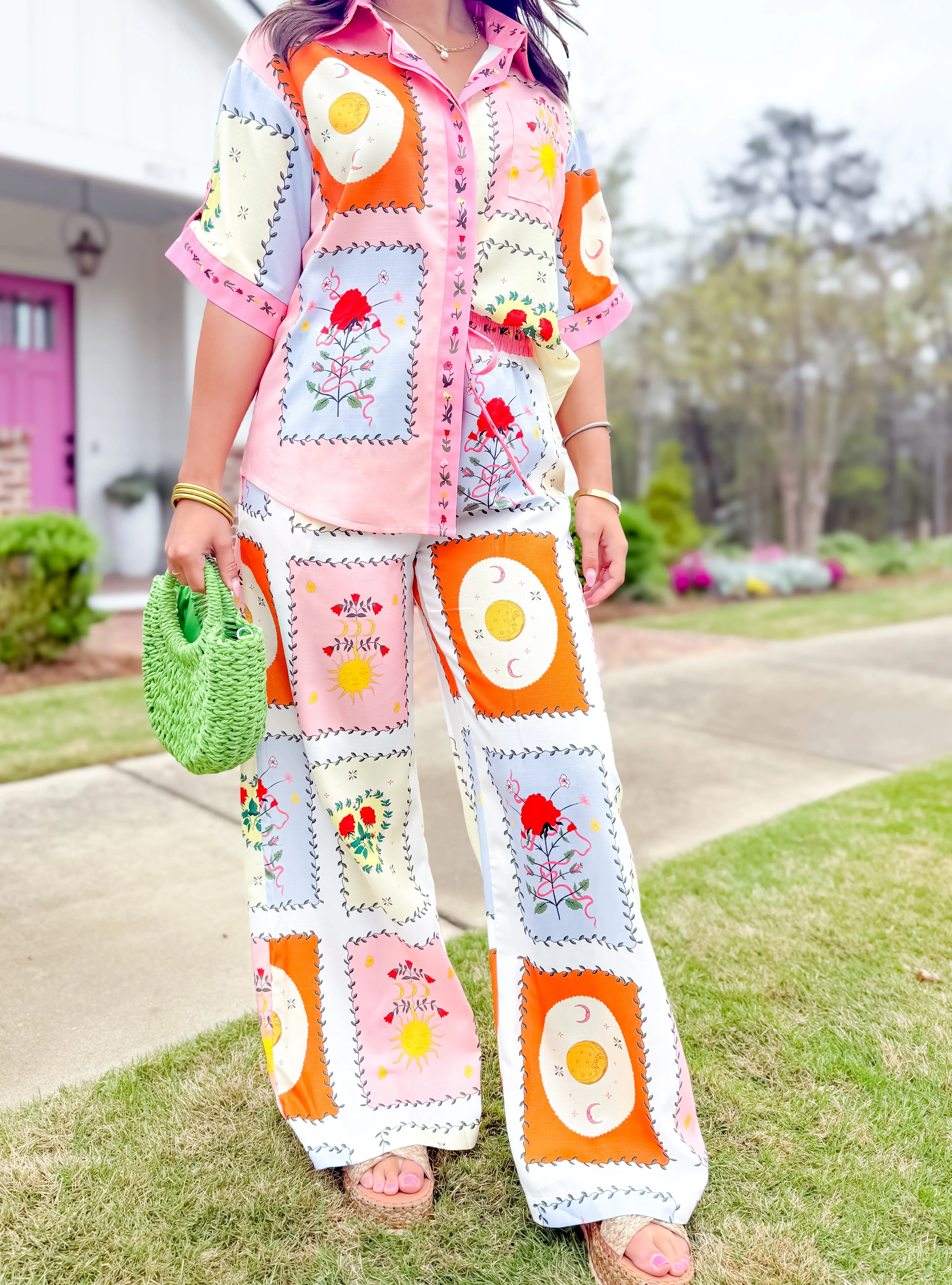 Tropical Paradise Printed Pants Set