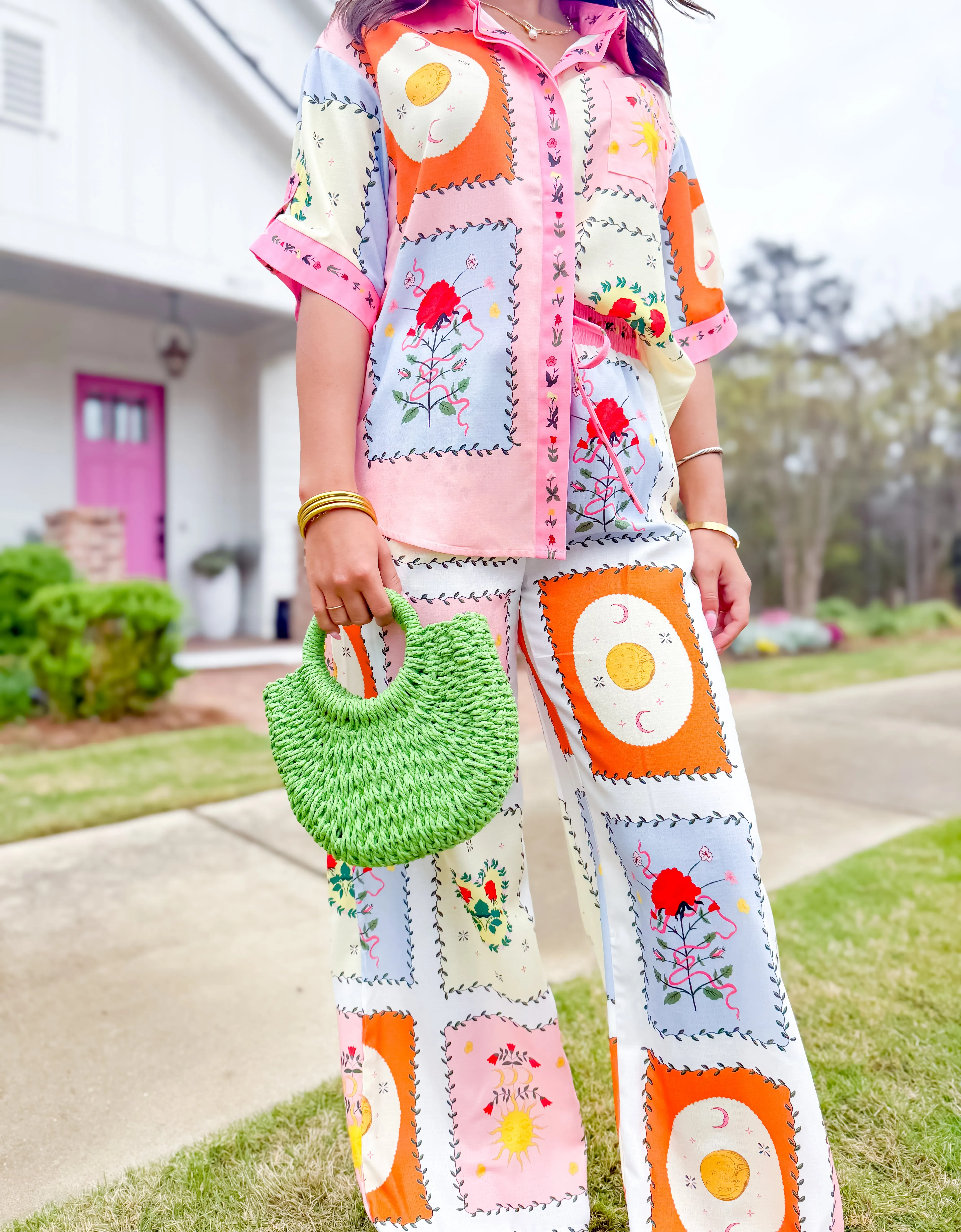 Tropical Paradise Printed Pants Set
