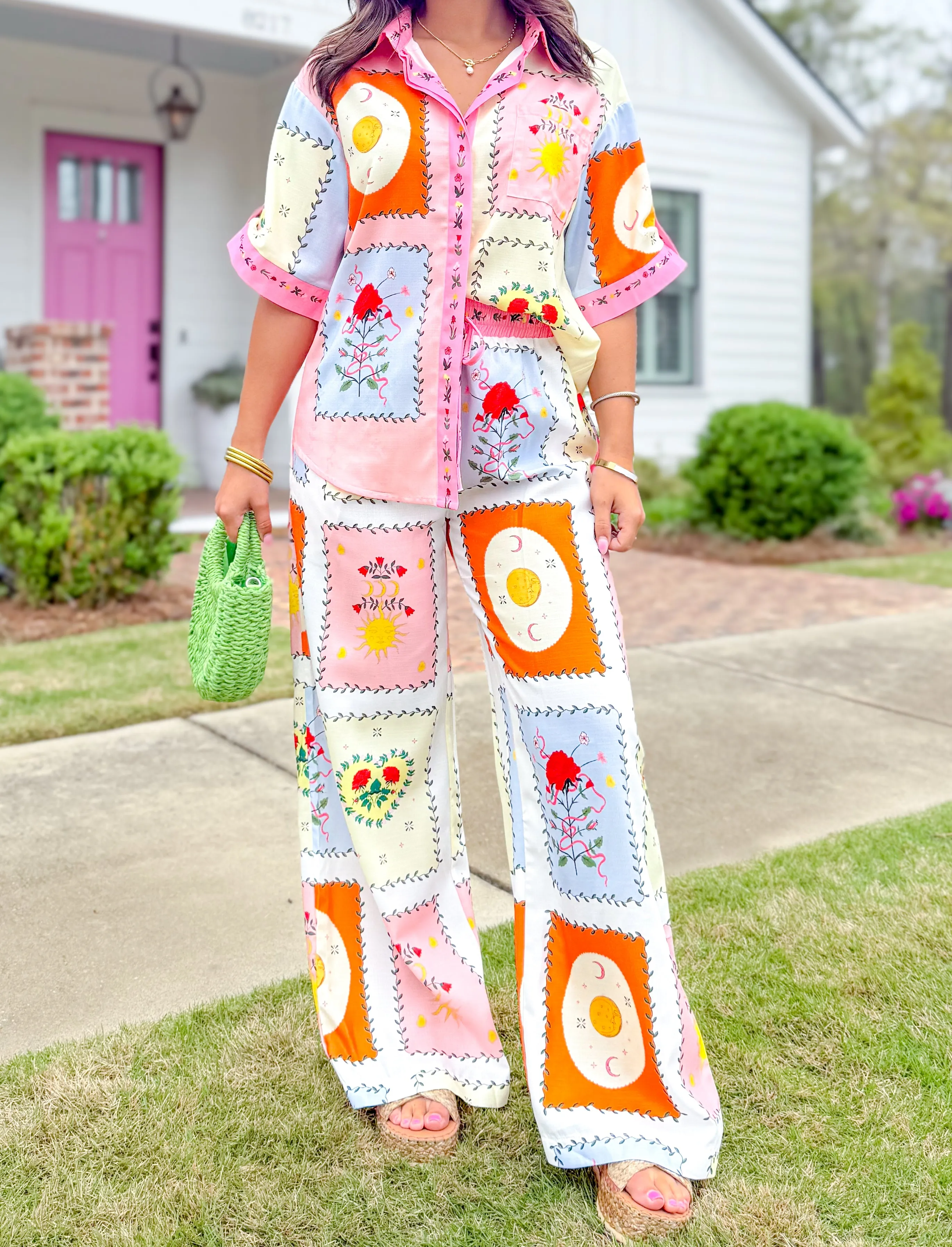 Tropical Paradise Printed Pants Set