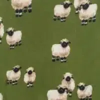 Valais Sheep Bamboo Zipper Footed Romper