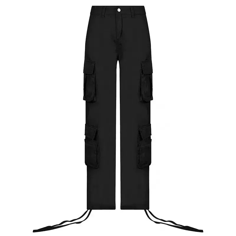 Vintage 90s Baggy Cargo Overalls - High Waist Wide-Leg Streetwear