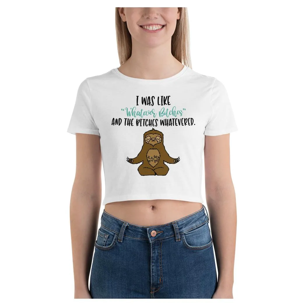 Whatever Sloth Crop Tee