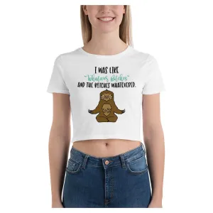 Whatever Sloth Crop Tee