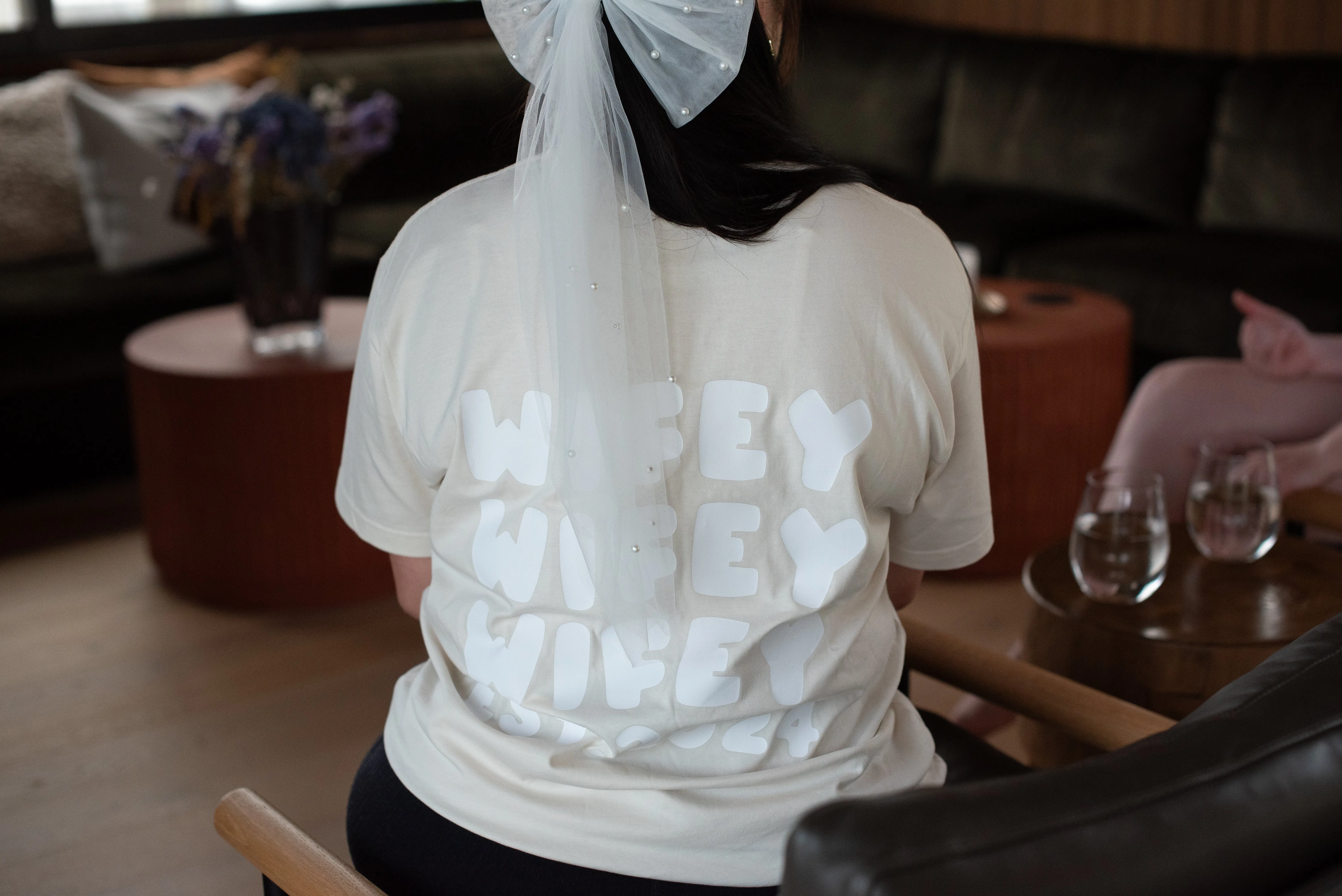 Wifey Tee | White on Ecru