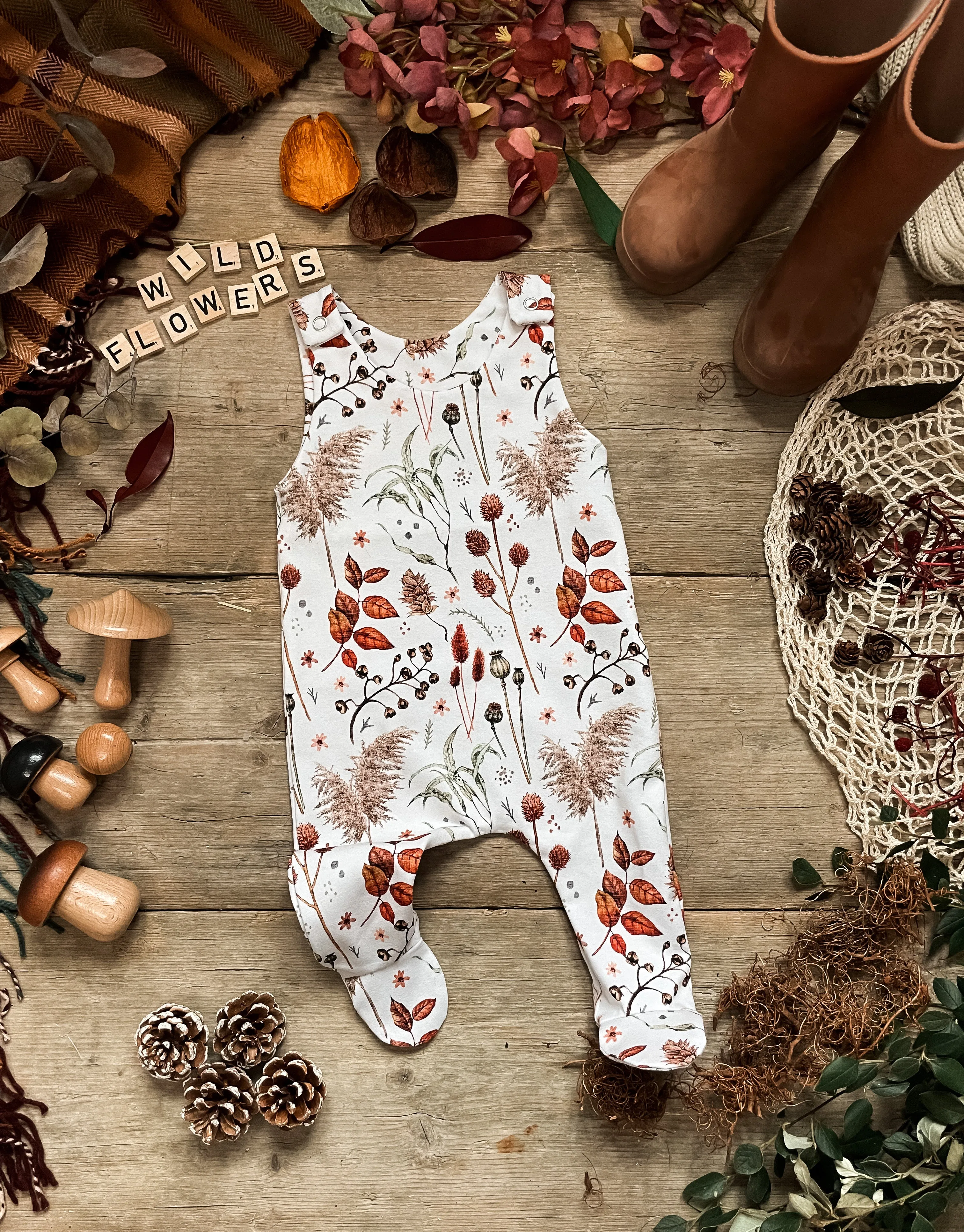 Wildflowers Footed Romper