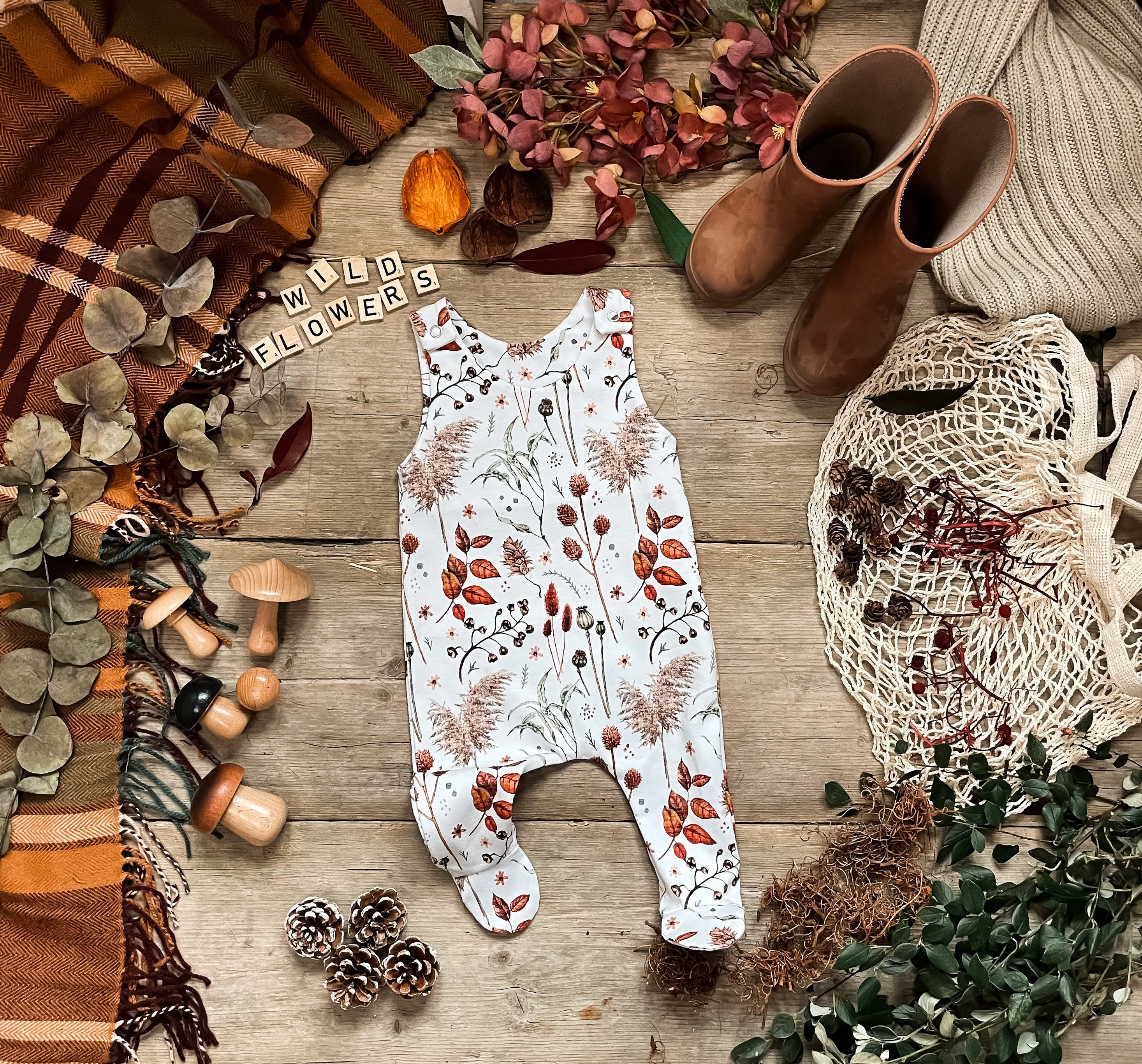 Wildflowers Footed Romper