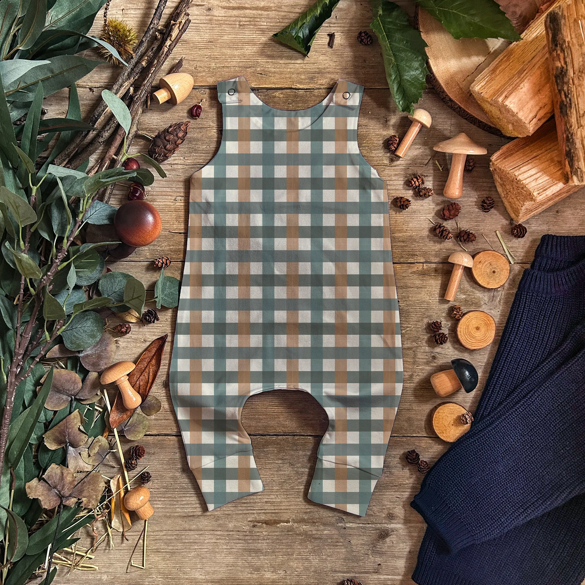 Winter Check Romper