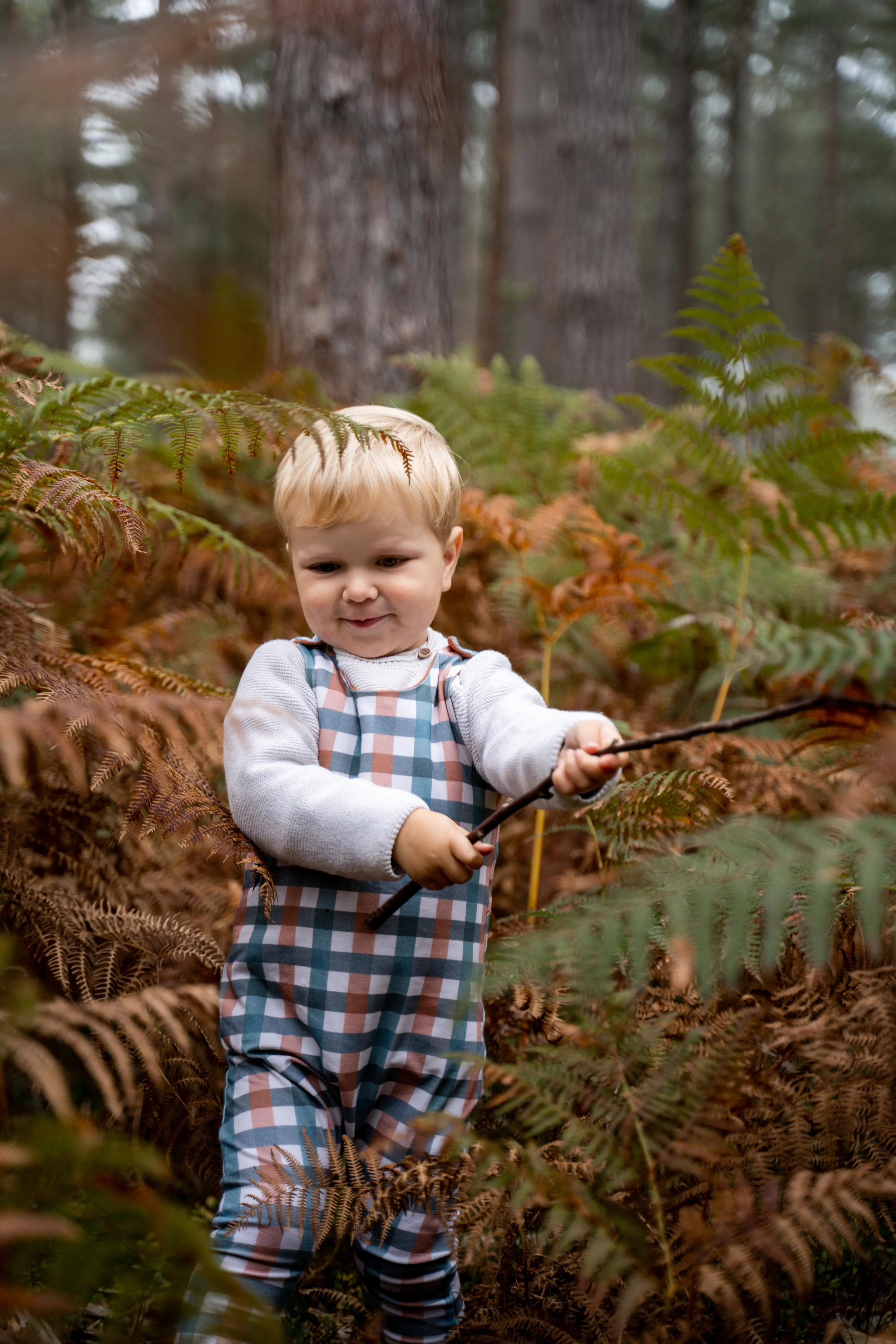 Winter Check Romper