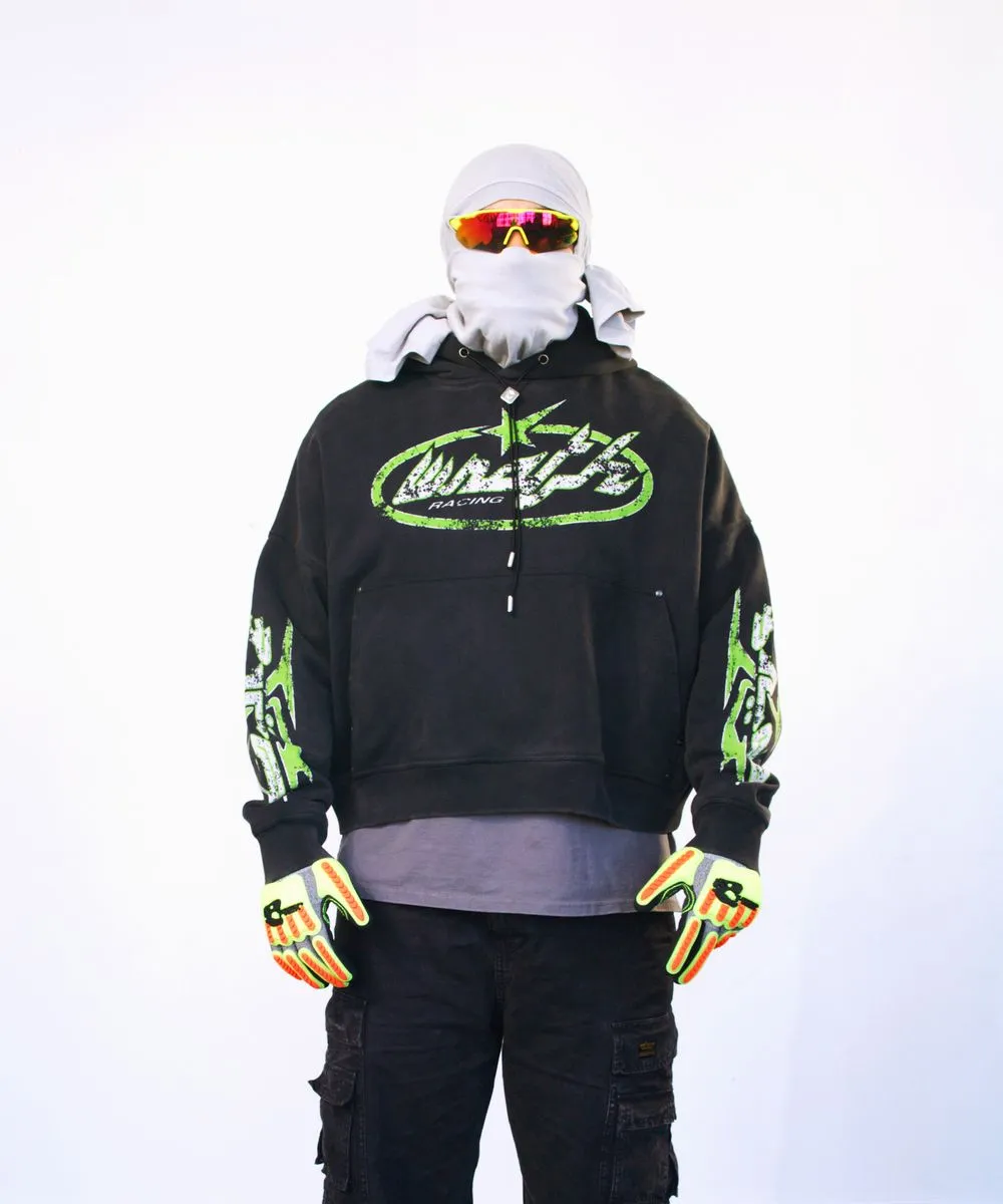 Wrathboy VIPER CROPPED HOODIE (BLACK)