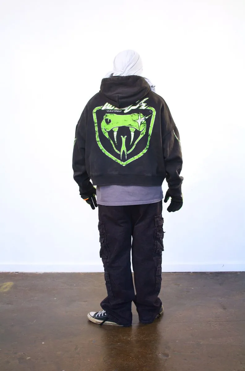 Wrathboy VIPER CROPPED HOODIE (BLACK)