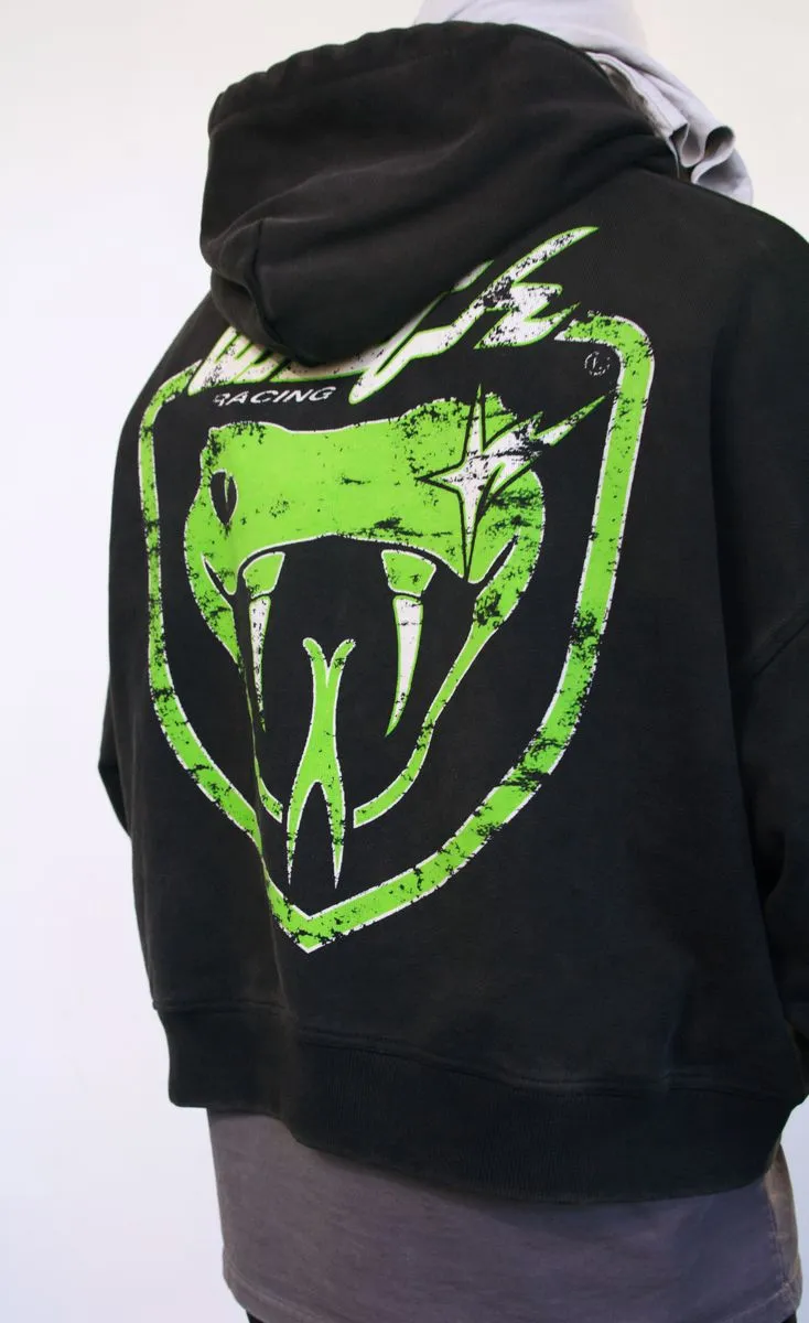 Wrathboy VIPER CROPPED HOODIE (BLACK)