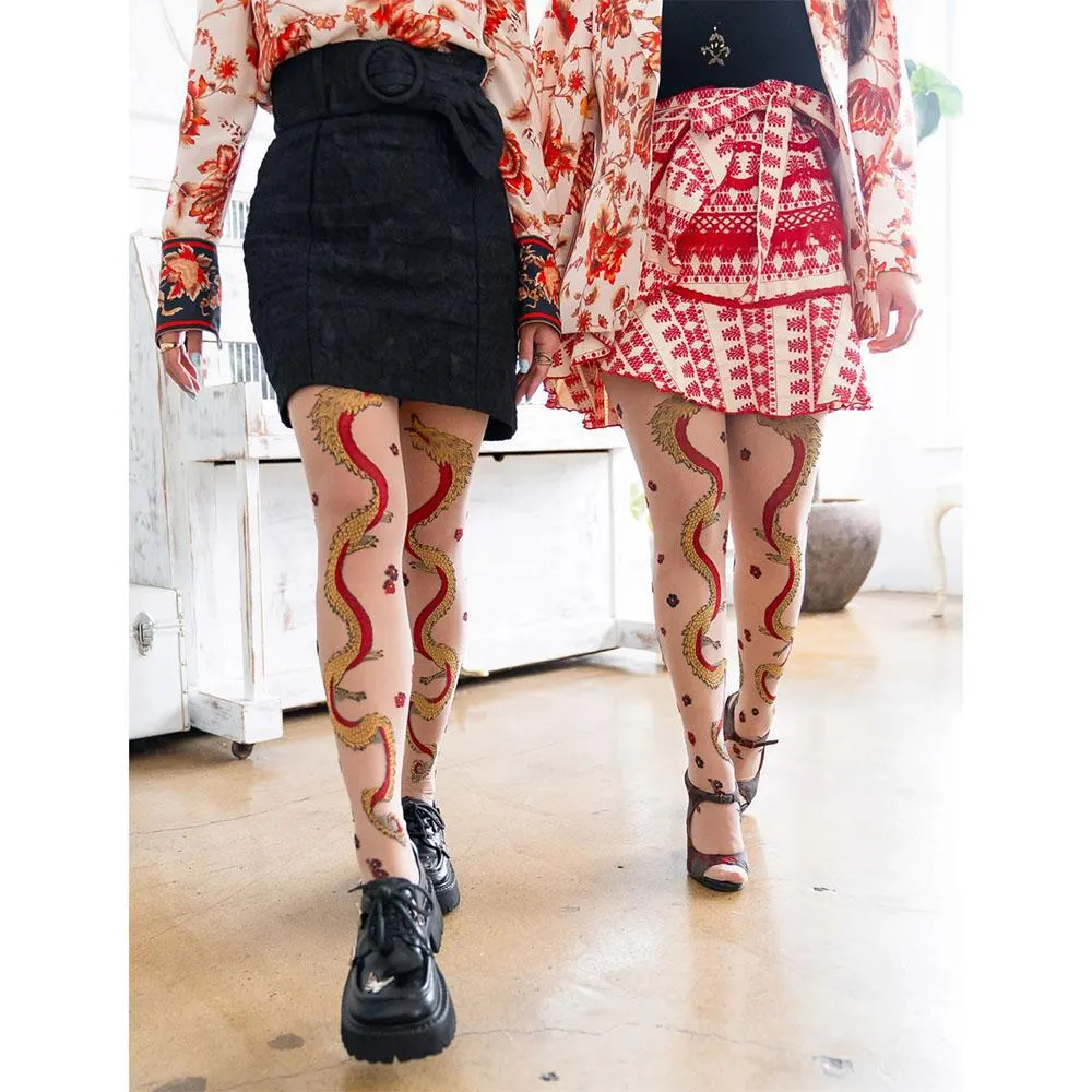 Year of the Dragon Sheer Tights