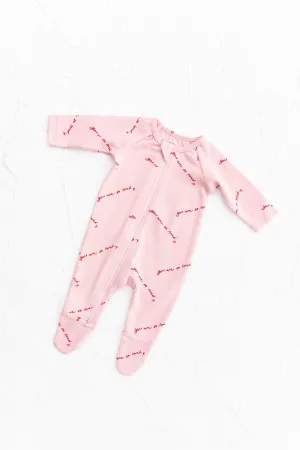You Are So Loved Growsuit - Baby Pink