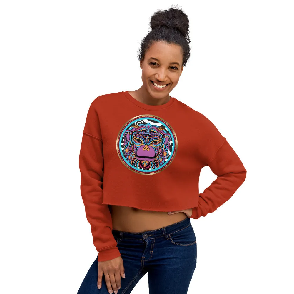 Zulu Warrior Monkey Crop Sweatshirt